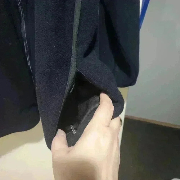 Mens Big and tall Navy Blue fleece jacket, size 4xl - Picture 4 of 8